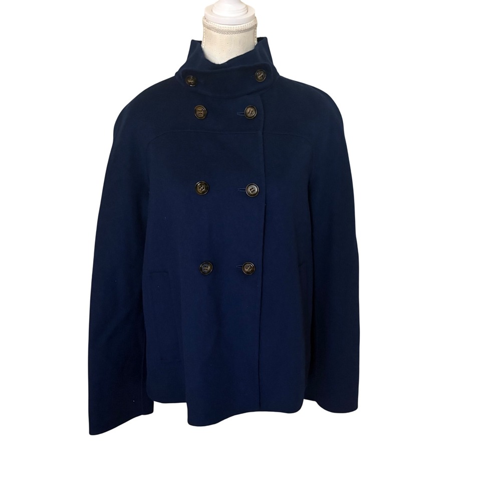 MAXMARA WEEKEND Navy Double Breasted Wool Jacket Size 8